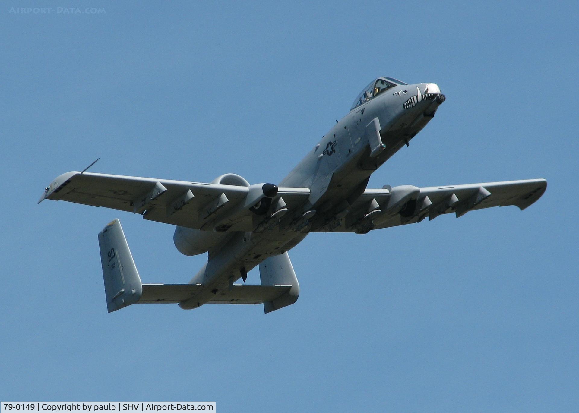 79-0149, 1979 Fairchild Republic A-10C Thunderbolt II C/N A10-0413, One of two A-10s doing touch and goes at Shreveport Regional.