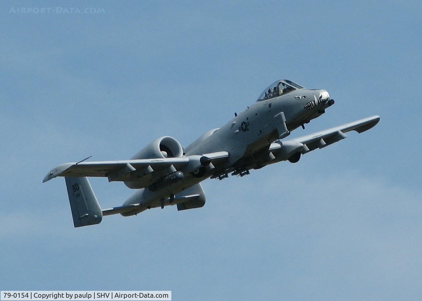 79-0154, 1979 Fairchild Republic A-10A Thunderbolt II C/N A10-0418, One of two A-10s doing touch and goes at Shreveport Regional.