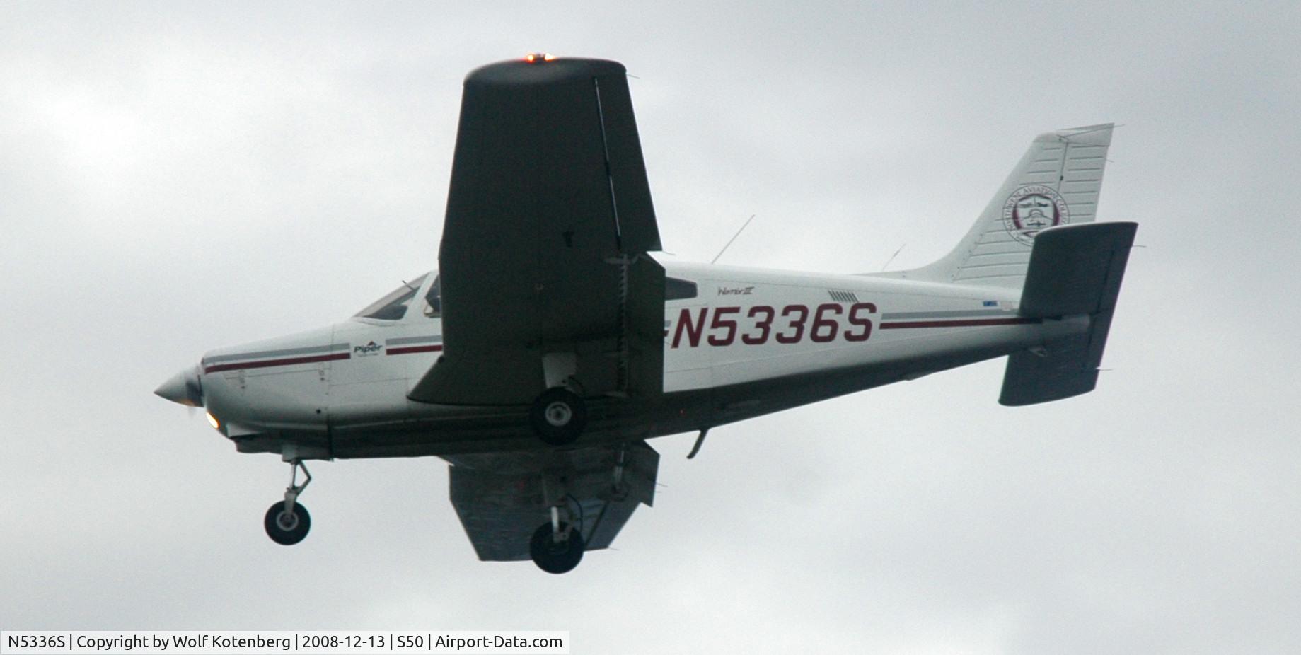 N5336S, Piper PA-28-161 Cherokee Warrior II C/N 2842133, on final,on the day it is to snow in the NW