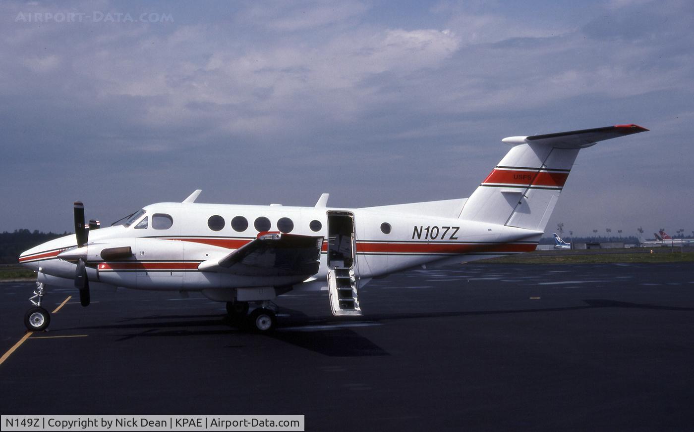 N149Z, 1985 Beech 200C Super King Air C/N BL-124, KPAE (Seen as N107Z currently registered N149Z)