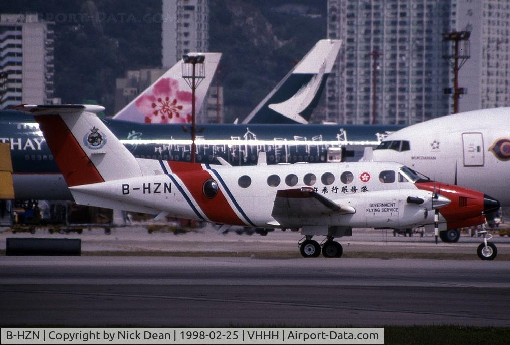 B-HZN, 1988 Beech B200C King Air King Air C/N BL-130, VHHH (Seen as Hong Kong Govt. Flying Service but currently registered N130SC)