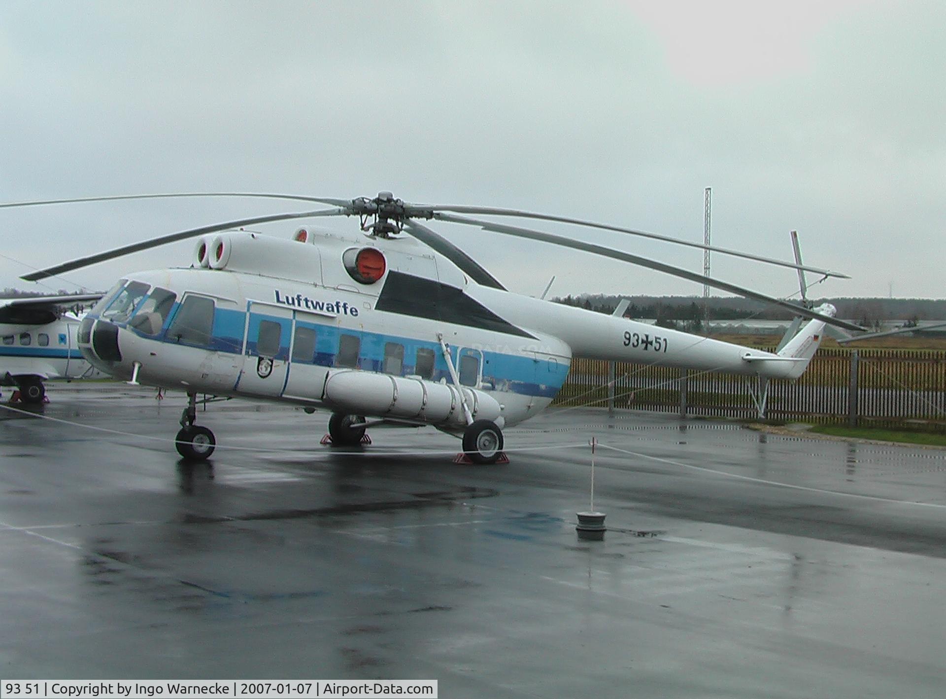 93 51, Mil Mi-8S Hip C/N 105104, Mil Mi-8S HIP of the German Air Force VIP-Flight (Flugbereitschaft) at the Luftwaffenmuseum, Berlin Gatow