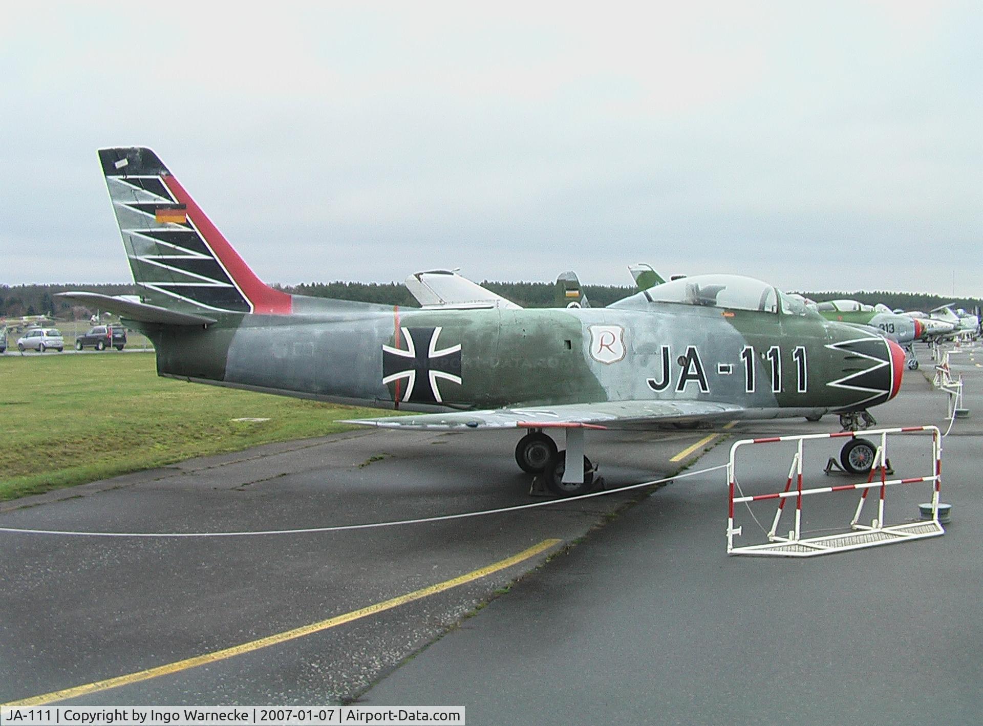 JA-111, Canadair CL-13B Sabre Mk.6 C/N S6-1625, Canadair CL-13B Sabre Mk6 (F-86 Sabre) of the German Air Force at the Luftwaffenmuseum, Berlin Gatow