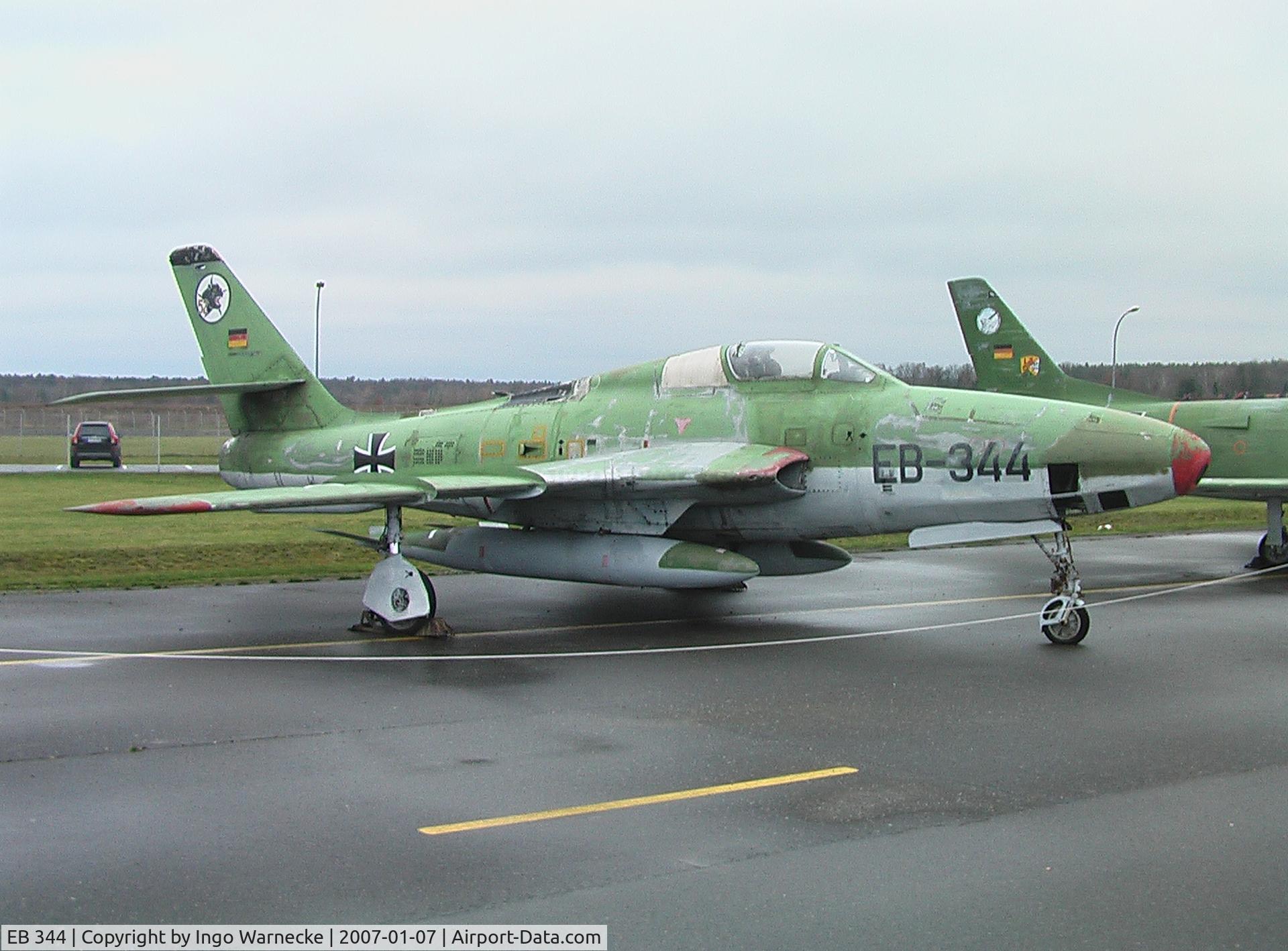 EB 344, 1955 Republic RF-84F Thunderflash C/N 52-7346, Republic RF-84F Thunderflash of the German Air Force at the Luftwaffenmuseum, Berlin Gatow