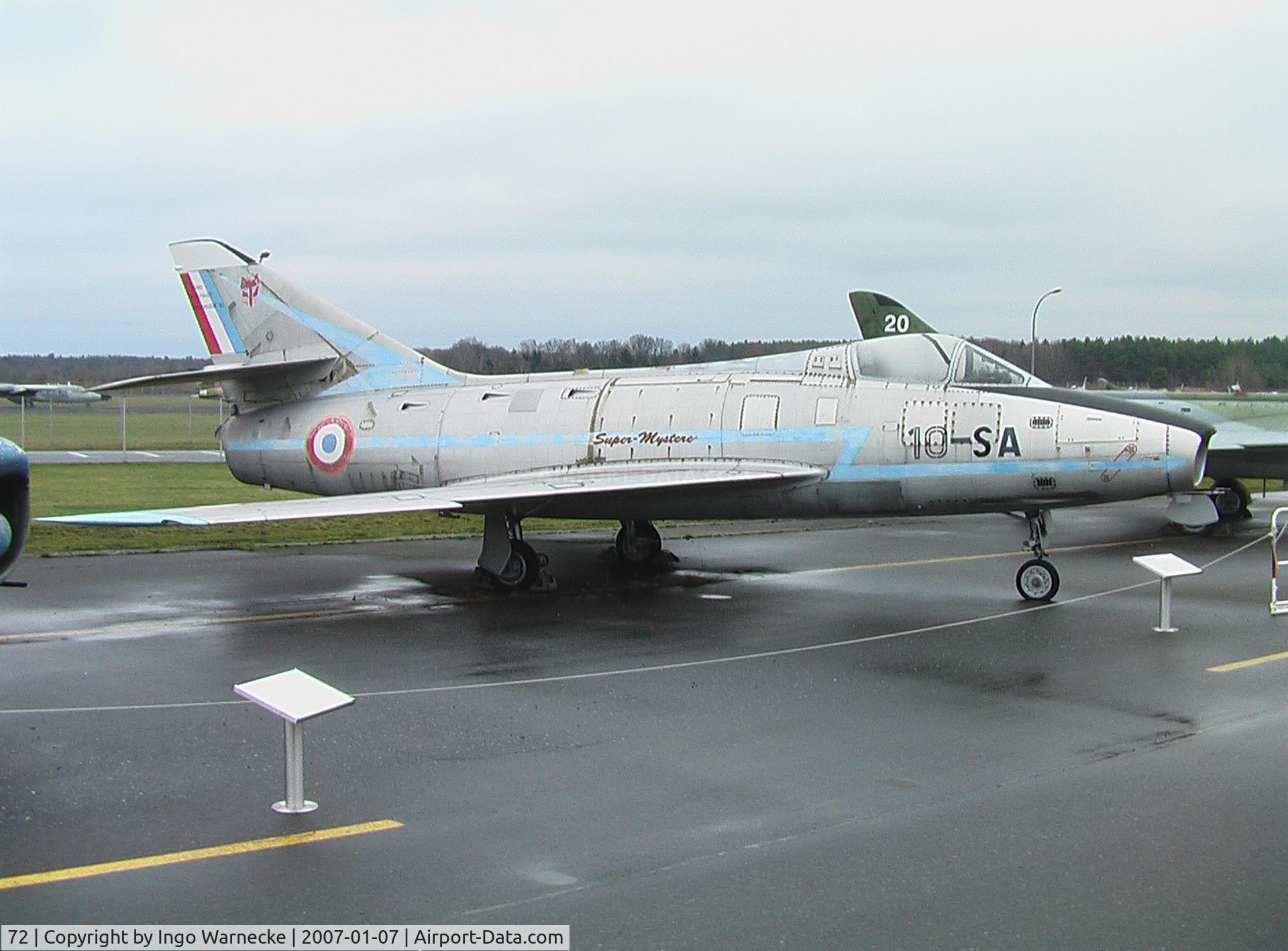 72, Dassault Super Mystere B.2 C/N 72, Dassault Super Mystere B.2 of the French Air Force at the Luftwaffenmuseum, Berlin Gatow