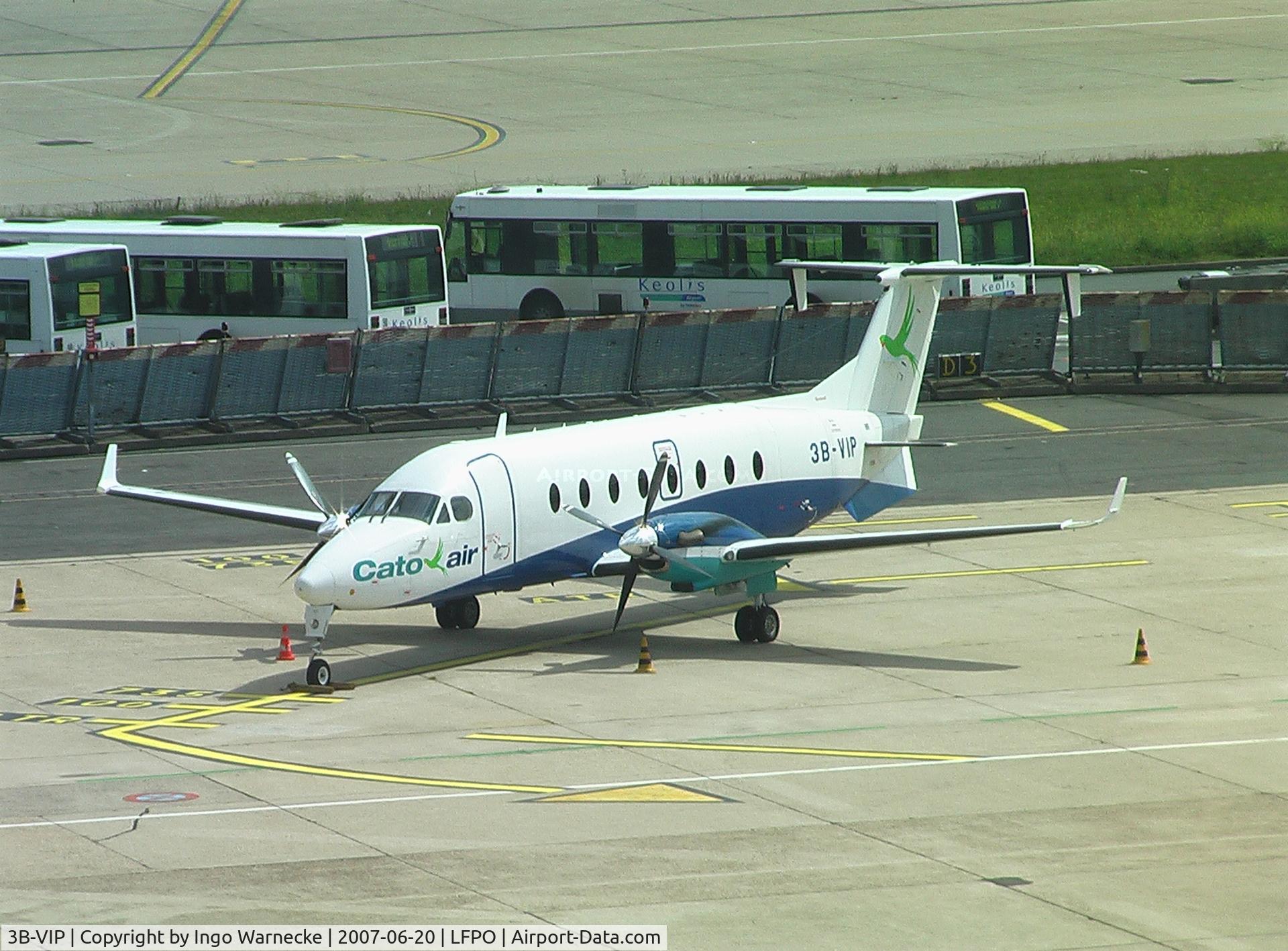 3B-VIP, 1999 Beech 1900D C/N UE-350, Beechcraft 1900D of Cato air at Orly airport (Paris)