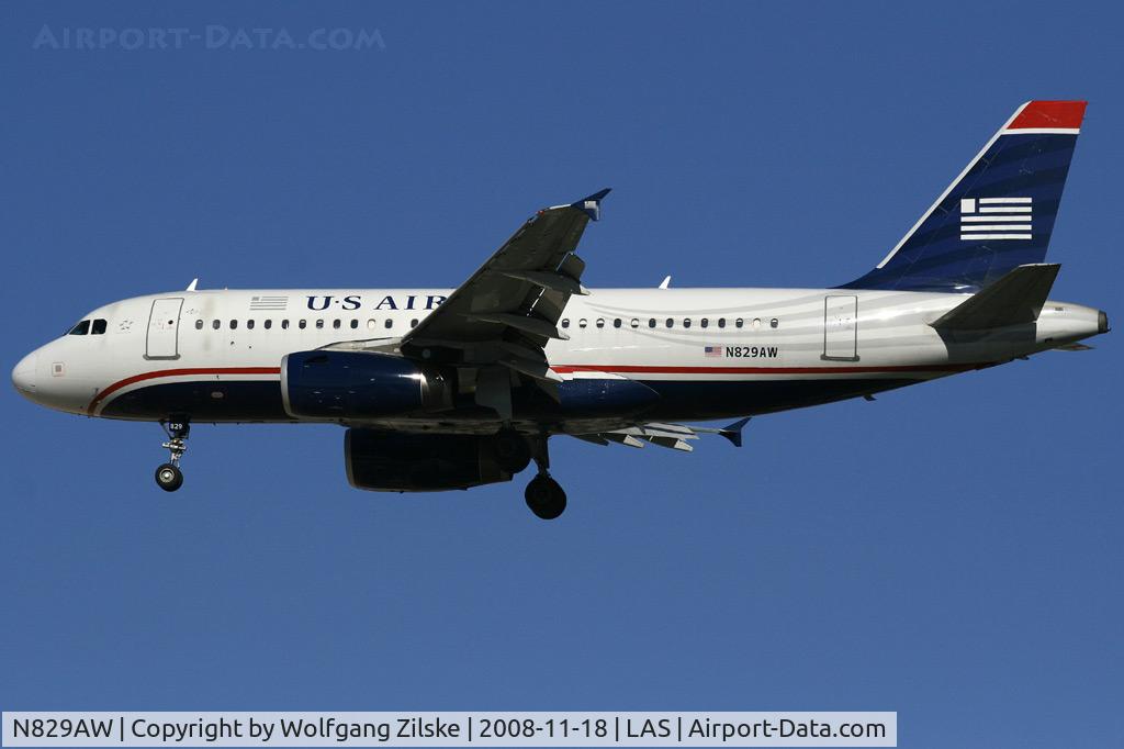 N829AW, 2001 Airbus A319-132 C/N 1563, visitor