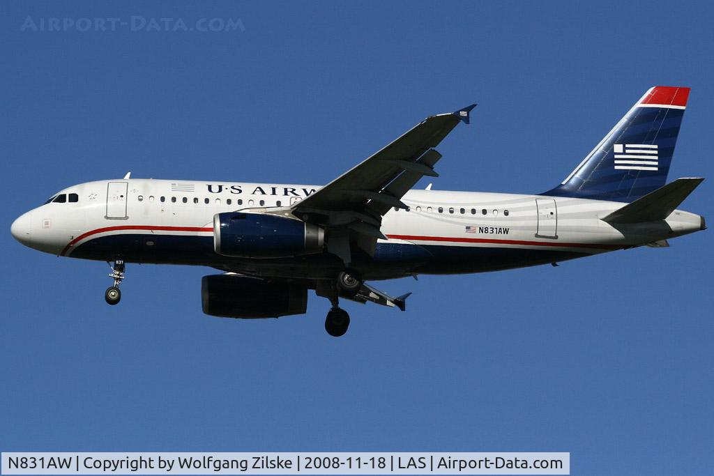 N831AW, 2001 Airbus A319-132 C/N 1576, visitor