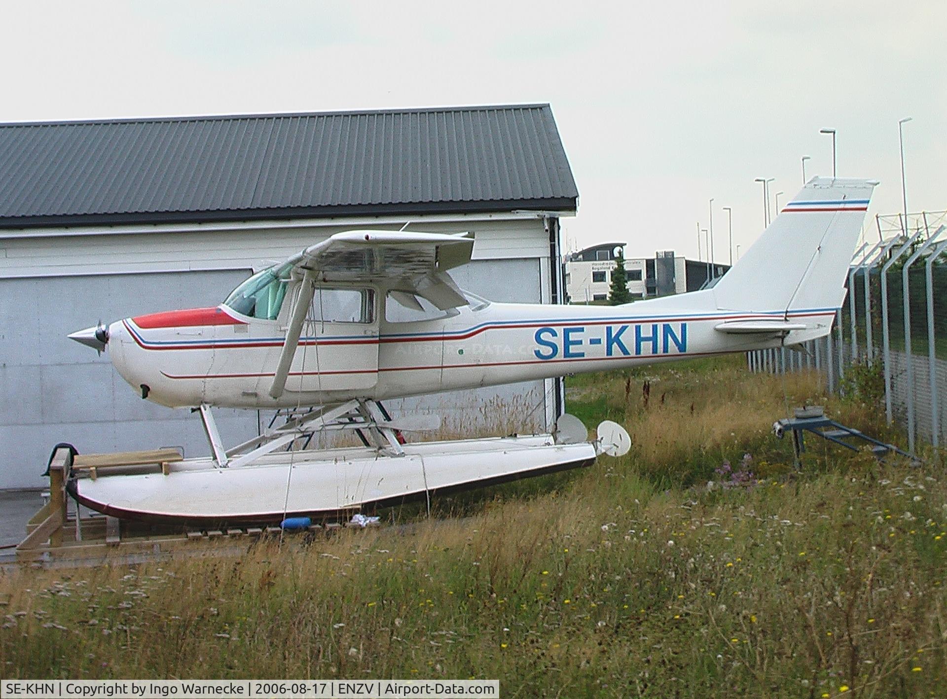 SE-KHN, 1963 Reims F172E Skyhawk C/N 0034, Cessna (Reims) F172 on floats at Stavanger Sola Airport