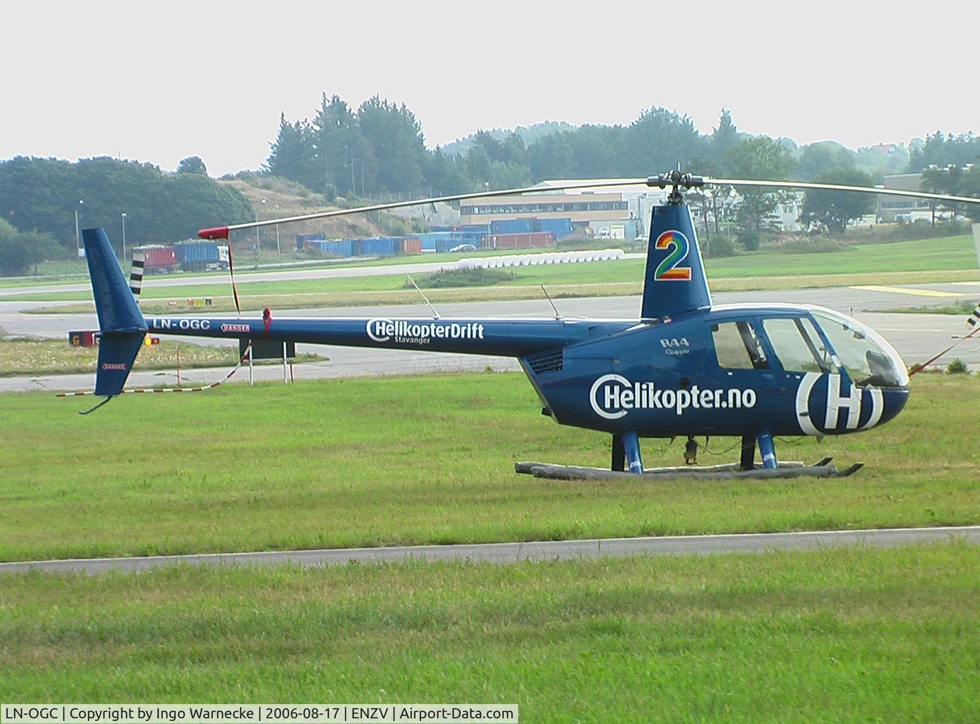 LN-OGC, Robinson R44 C/N 0819, Robinson R44 at Stavanger Sola airport