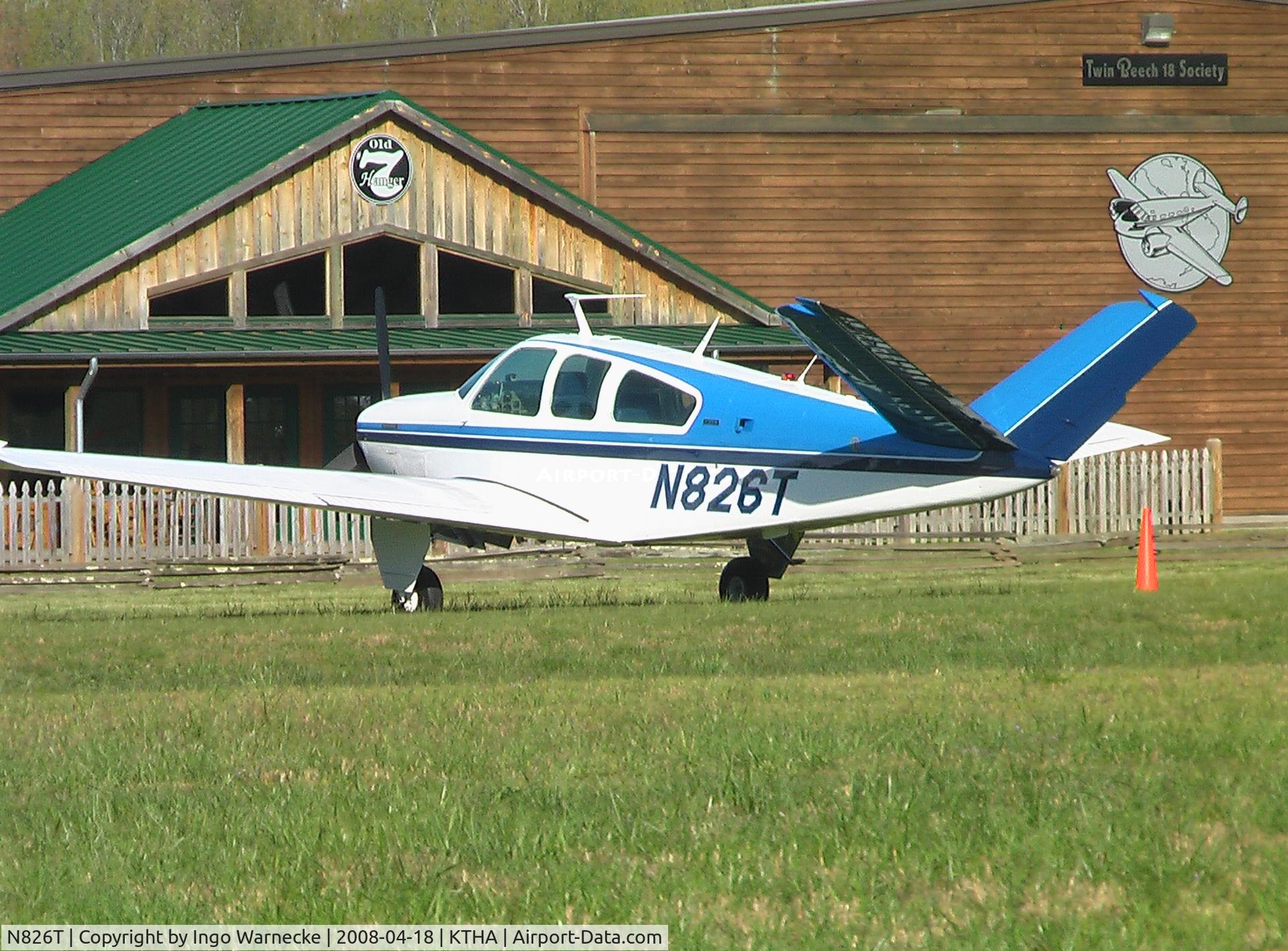 N826T, 1973 Beech V35B Bonanza C/N D-9518, Beechcraft V35B Bonanza at Beechcraft Heritage Museum, Tullahoma Regional Airport