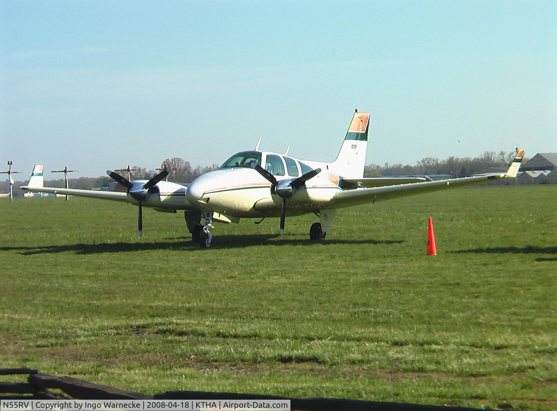 N55RV, 1975 Beech 95-B55 (T42A) Baron C/N TC-1828, Beechcraft 95-B55 Baron at Beechcraft Heritage Museum, Tullahoma Regional Airport