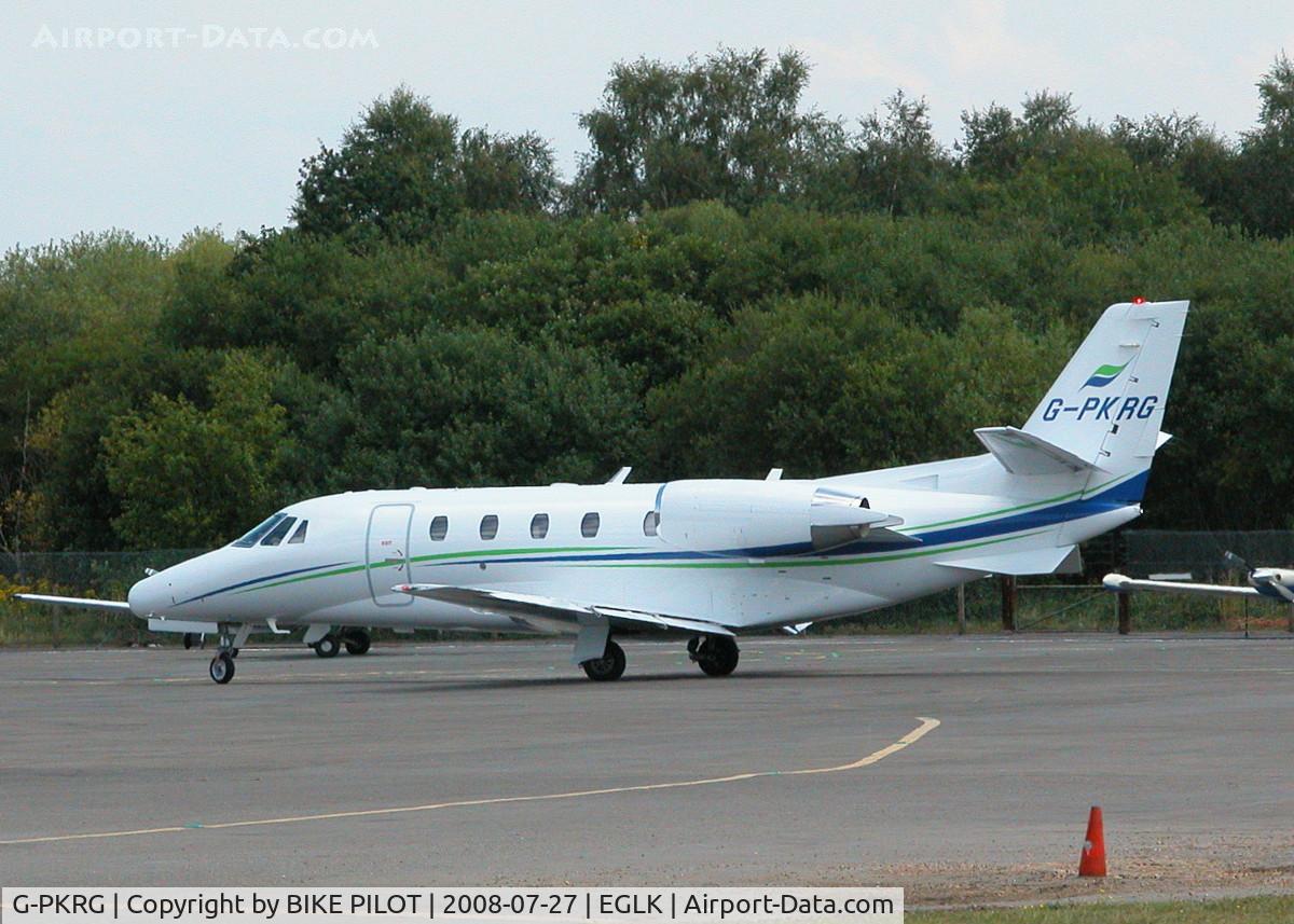G-PKRG, 2006 Cessna 560XL Citation XLS C/N 560-5613, TAXYING IN FOR A SHORT STOP