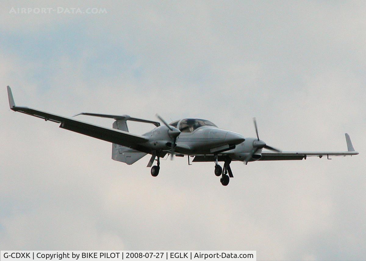 G-CDXK, 2006 Diamond DA-42 Twin Star C/N 42.136, ON FINALS FOR RUNWAY 26