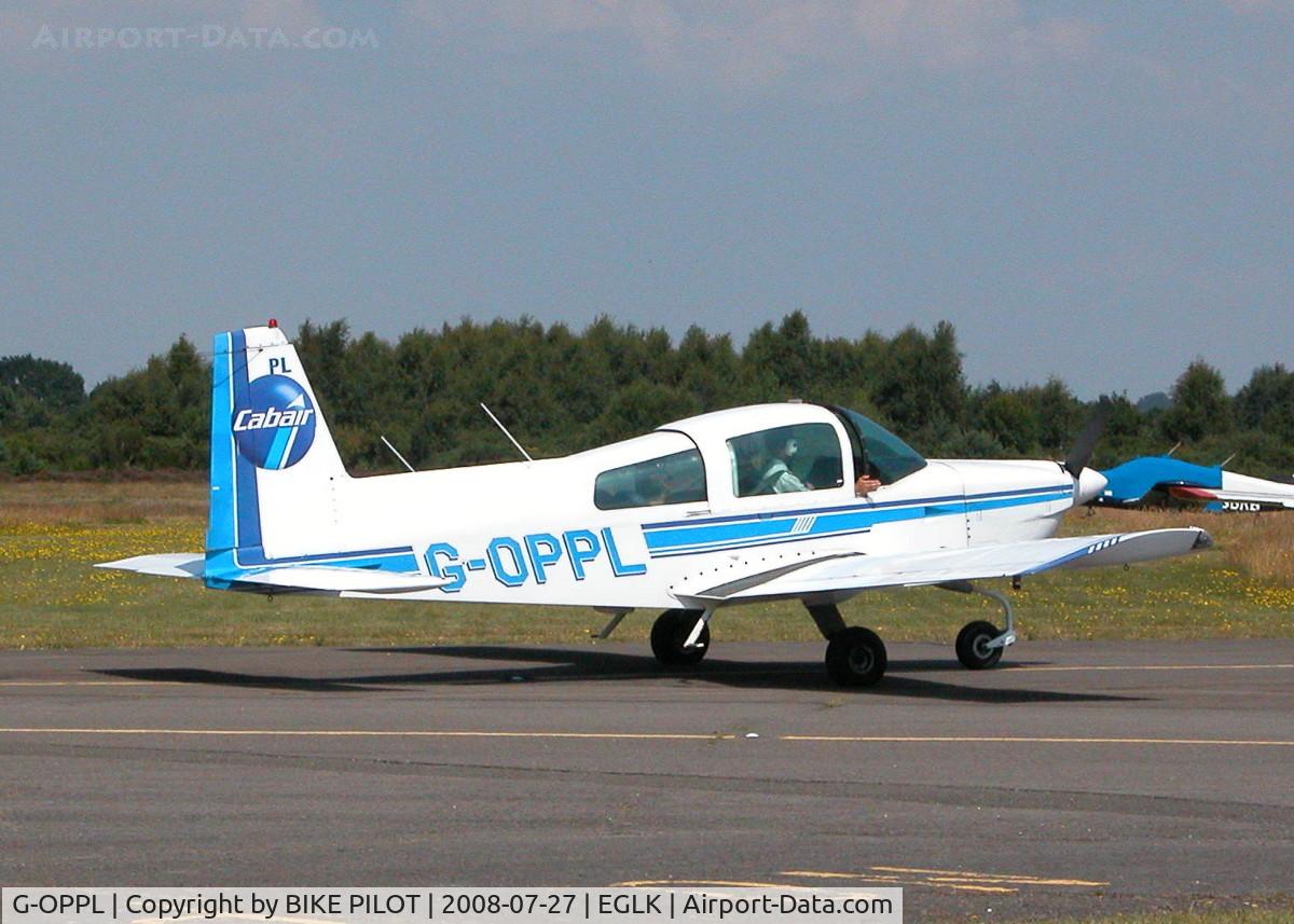G-OPPL, 1979 Gulfstream American AA-5A Cheetah C/N AA5A-0867, LOOKS LIKE HE'S INDICATING RIGHT