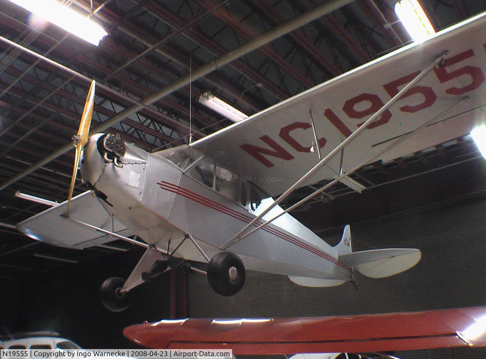 N19555, 1937 Piper J-2 C/N 1755, Piper J2 at Piper Aircraft Museum, Lock Haven PA