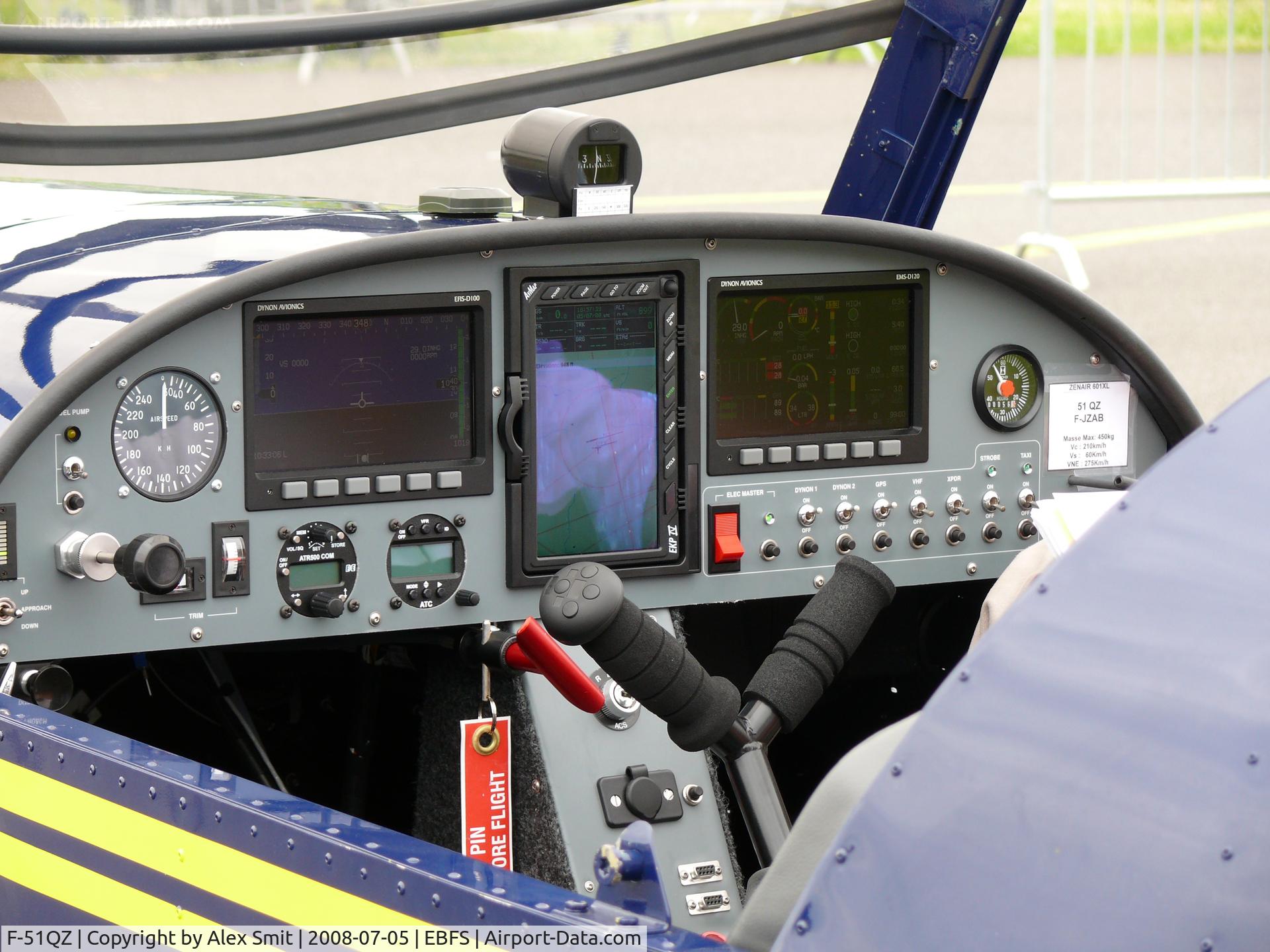 F-51QZ, Zenair CH-601XL Zodiac C/N Not found F-51QZ, Zenair CH601XL F-51-QZ look at the state of the art cockpit