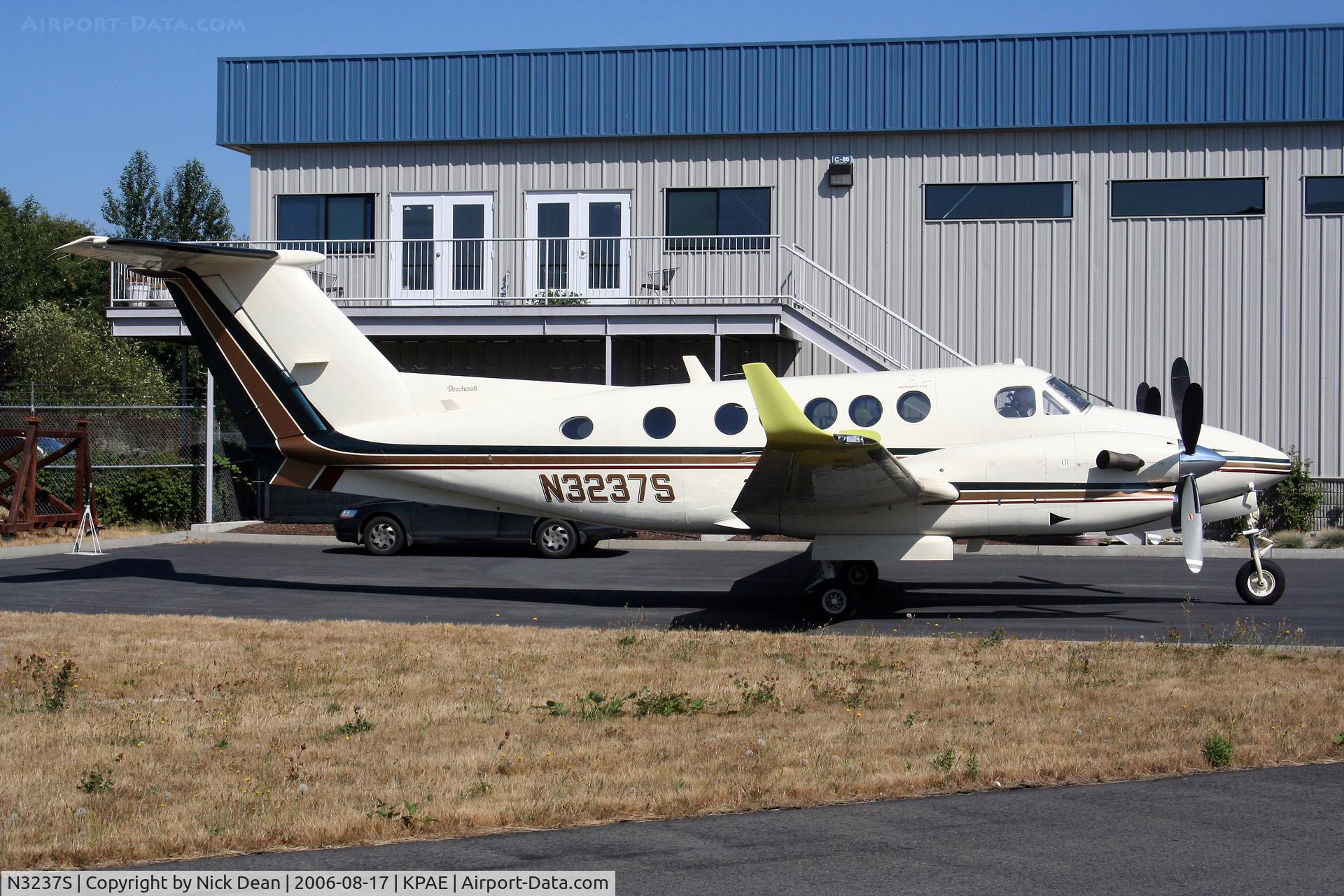 N3237S, 1988 Beech 300 C/N FA-163, KPAE (This was the B300 flight test aircraft, should have moved my car before taking the shot!)