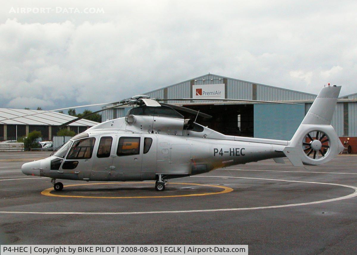 P4-HEC, Eurocopter EC-155B C/N 6600, PARKED IN THE PREMIAR COMPOUND