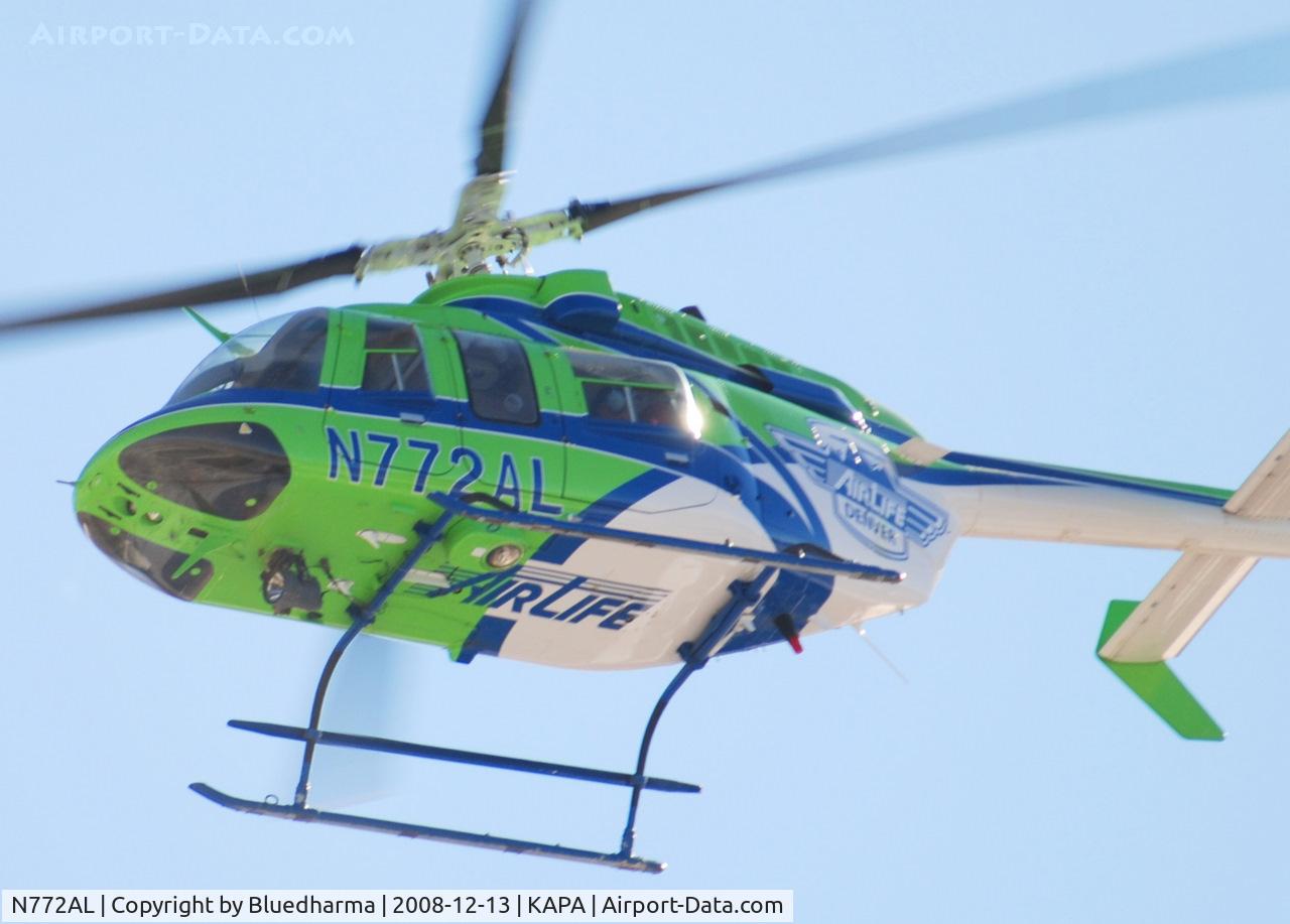 N772AL, 1996 Bell 407 C/N 53040, AirLife Denver Takeoff
