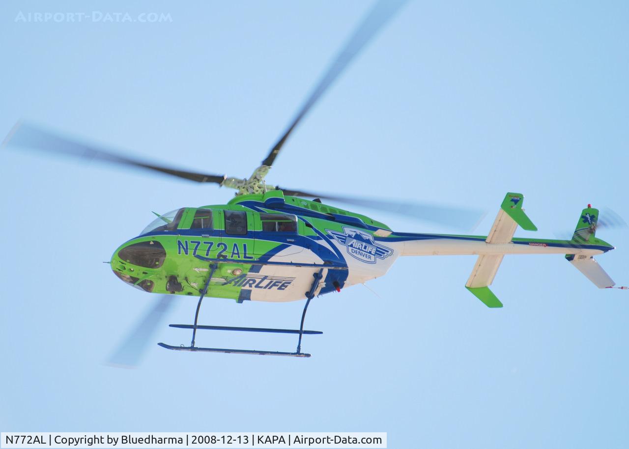 N772AL, 1996 Bell 407 C/N 53040, AirLife Denver Takeoff
