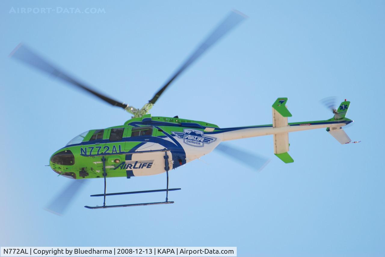 N772AL, 1996 Bell 407 C/N 53040, AirLife Denver Takeoff