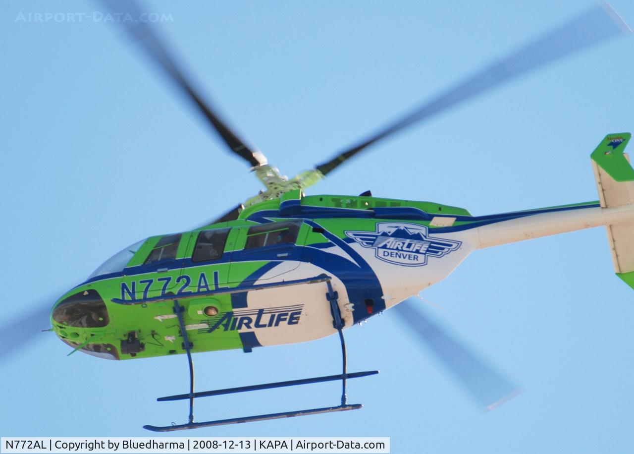 N772AL, 1996 Bell 407 C/N 53040, AirLife Denver Takeoff