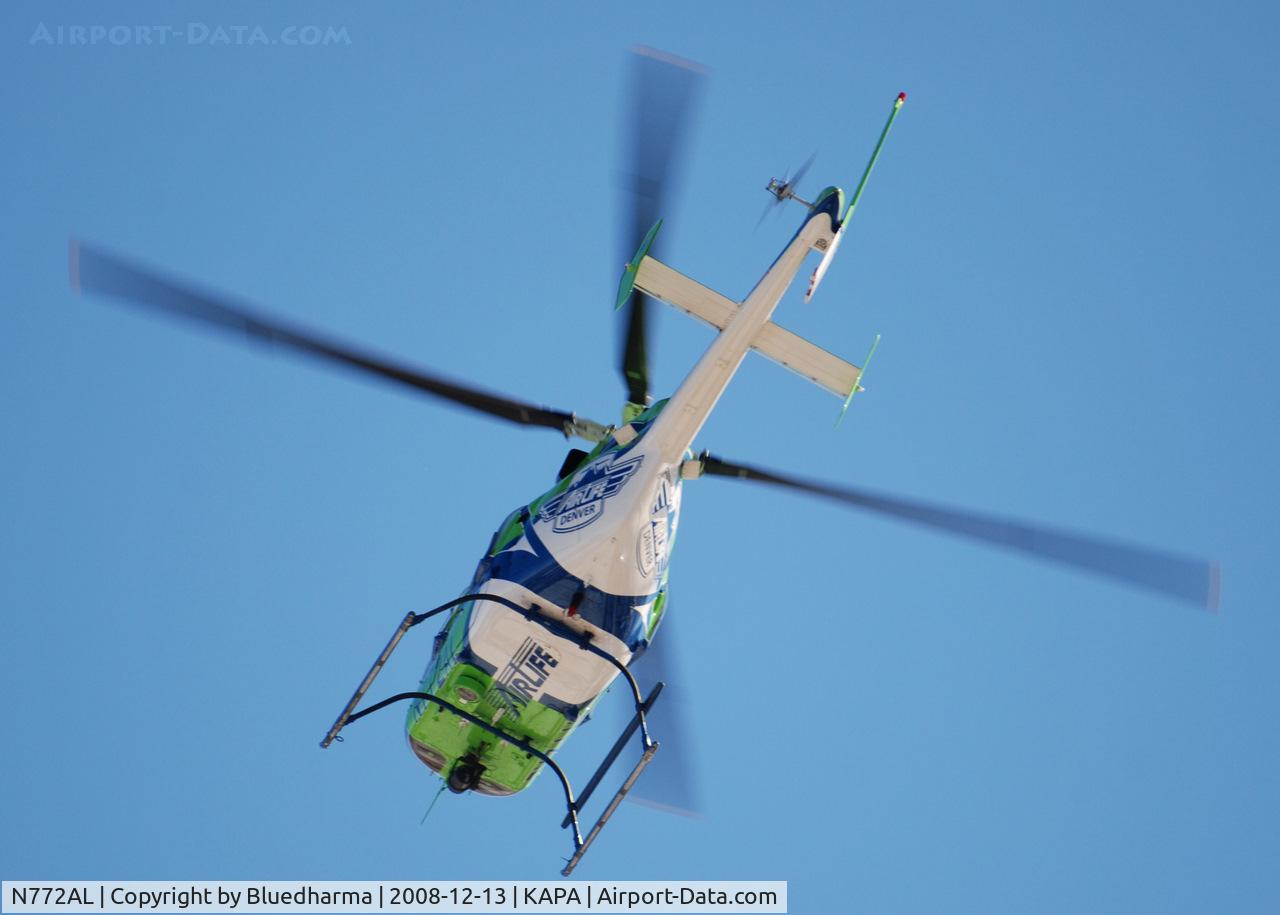 N772AL, 1996 Bell 407 C/N 53040, AirLife Denver Takeoff