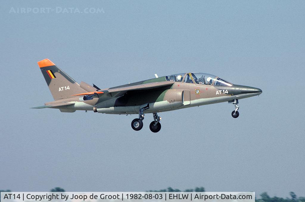 AT14, Dassault-Dornier Alpha Jet 1B C/N B14/1043, landing at Leeuwarden