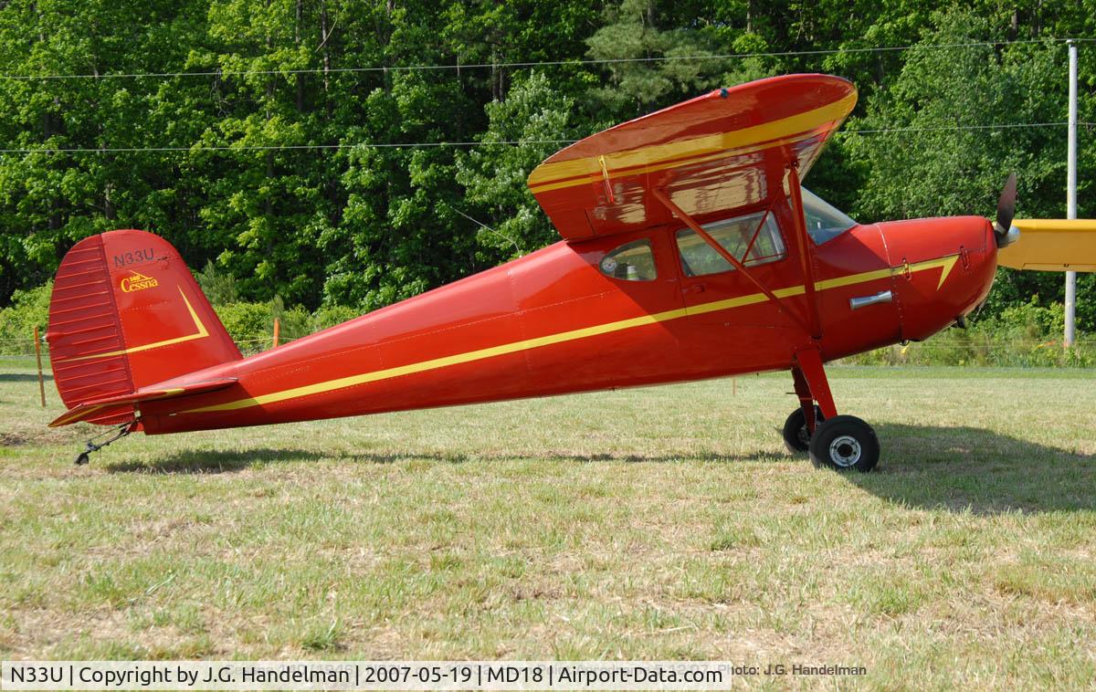 N33U, 1946 Cessna 140 C/N 11032, at 2007 Horn Point Fly In
