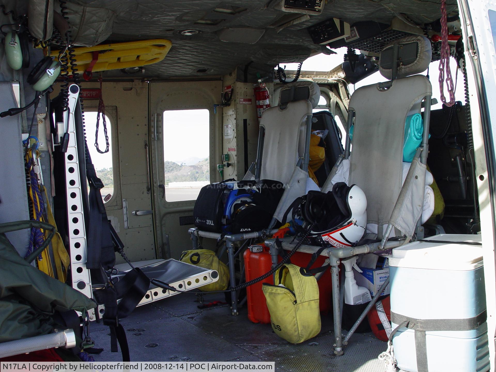 N17LA, 1992 Bell 412 C/N 36044, Los Angeles County Paramedic work area 