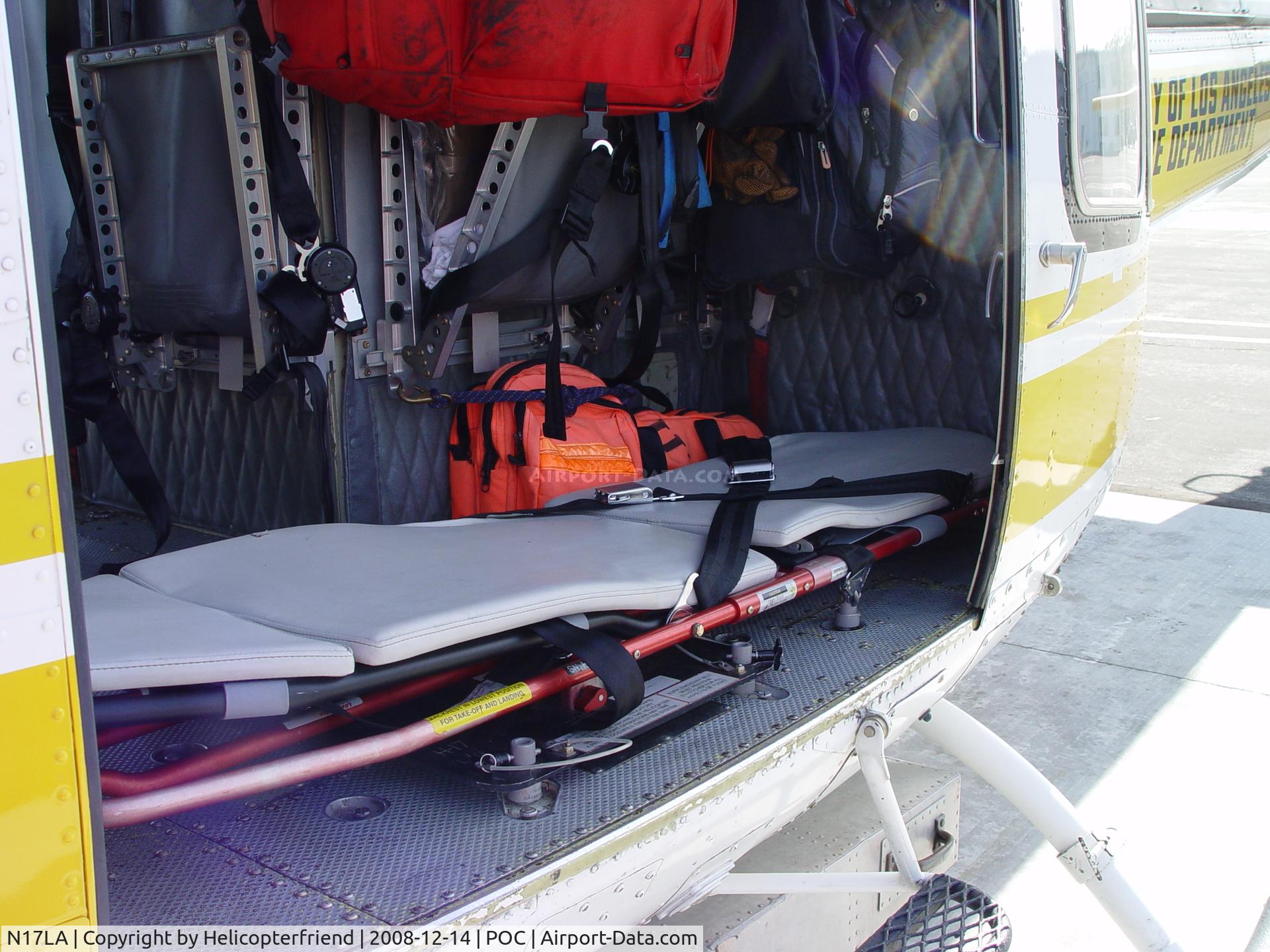 N17LA, 1992 Bell 412 C/N 36044, Trauma patient litter of 