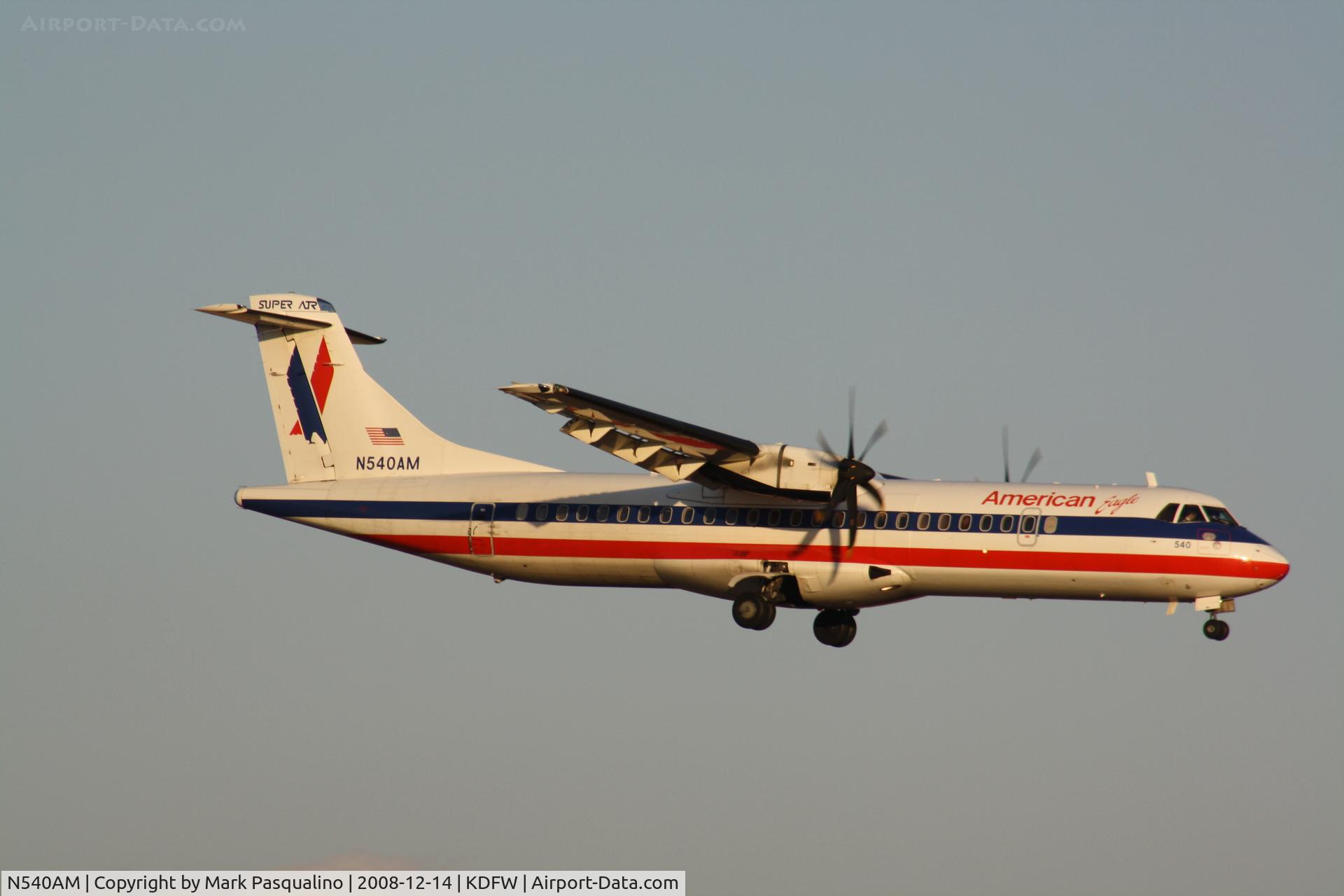 N540AM, 1998 ATR 72-212A C/N 540, ATR 72-212A