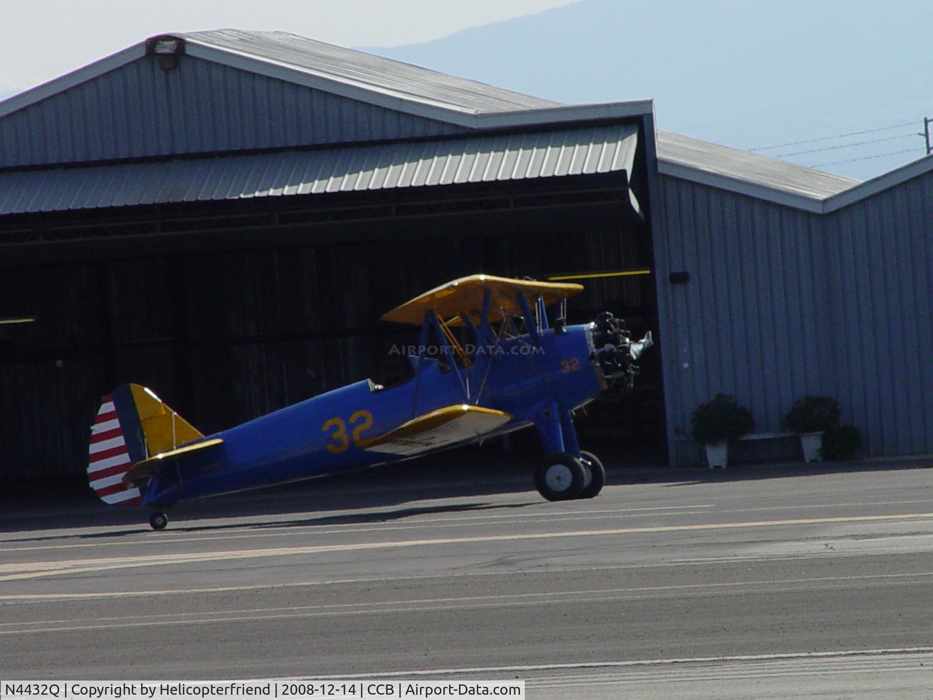 N4432Q, Boeing PT-17 Kaydet (A75N1) C/N 75-1969, Pulled out and getting ready for flight at Cable