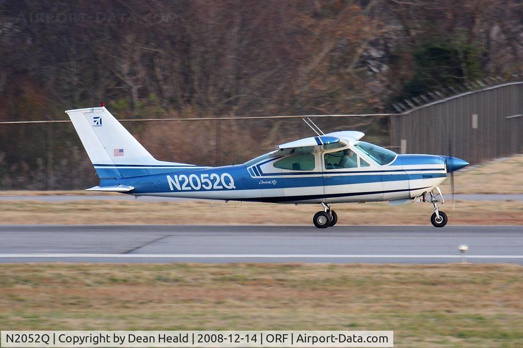 N2052Q, 1973 Cessna 177RG Cardinal C/N 177RG0452, 1973 Cessna 177RG Cardinal N2052Q starting takeoff roll on RWY 23 enroute to Eagles Landing (9NC8) - Pittsboro, NC.