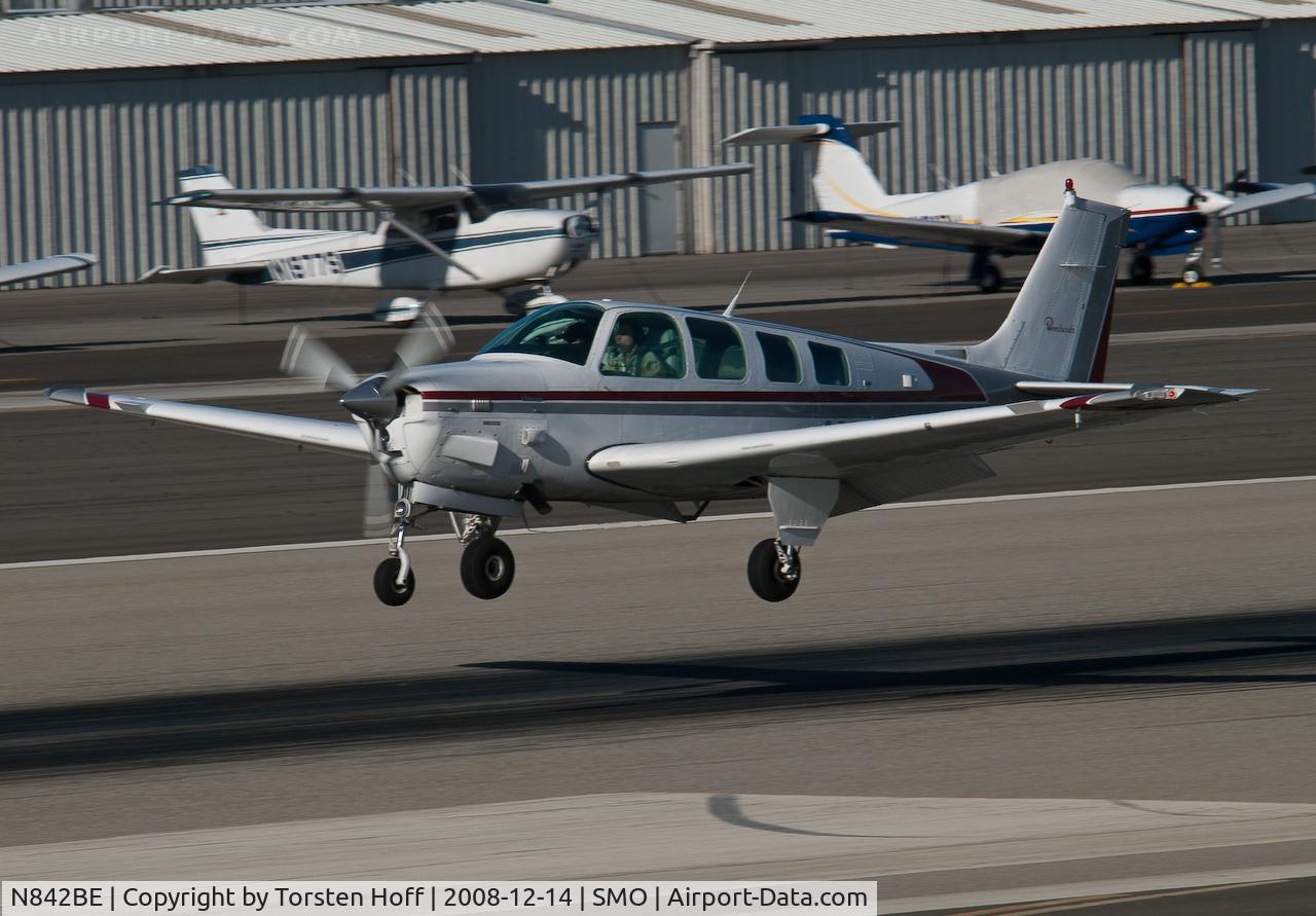 N842BE, 1984 Beech B36TC Bonanza C/N EA-432, N842BE arriving on RWY 21