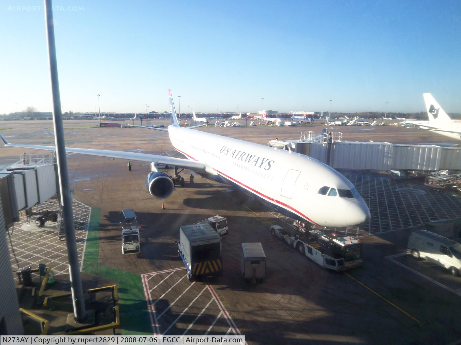 N273AY, 2000 Airbus A330-323 C/N 337, departure Manchester
