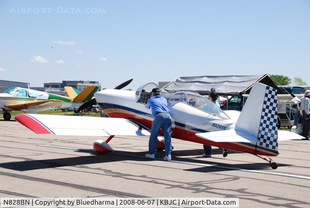 N828BN, 2004 Vans RV-8 C/N 82058, Being moved to a new location for display at Open House.