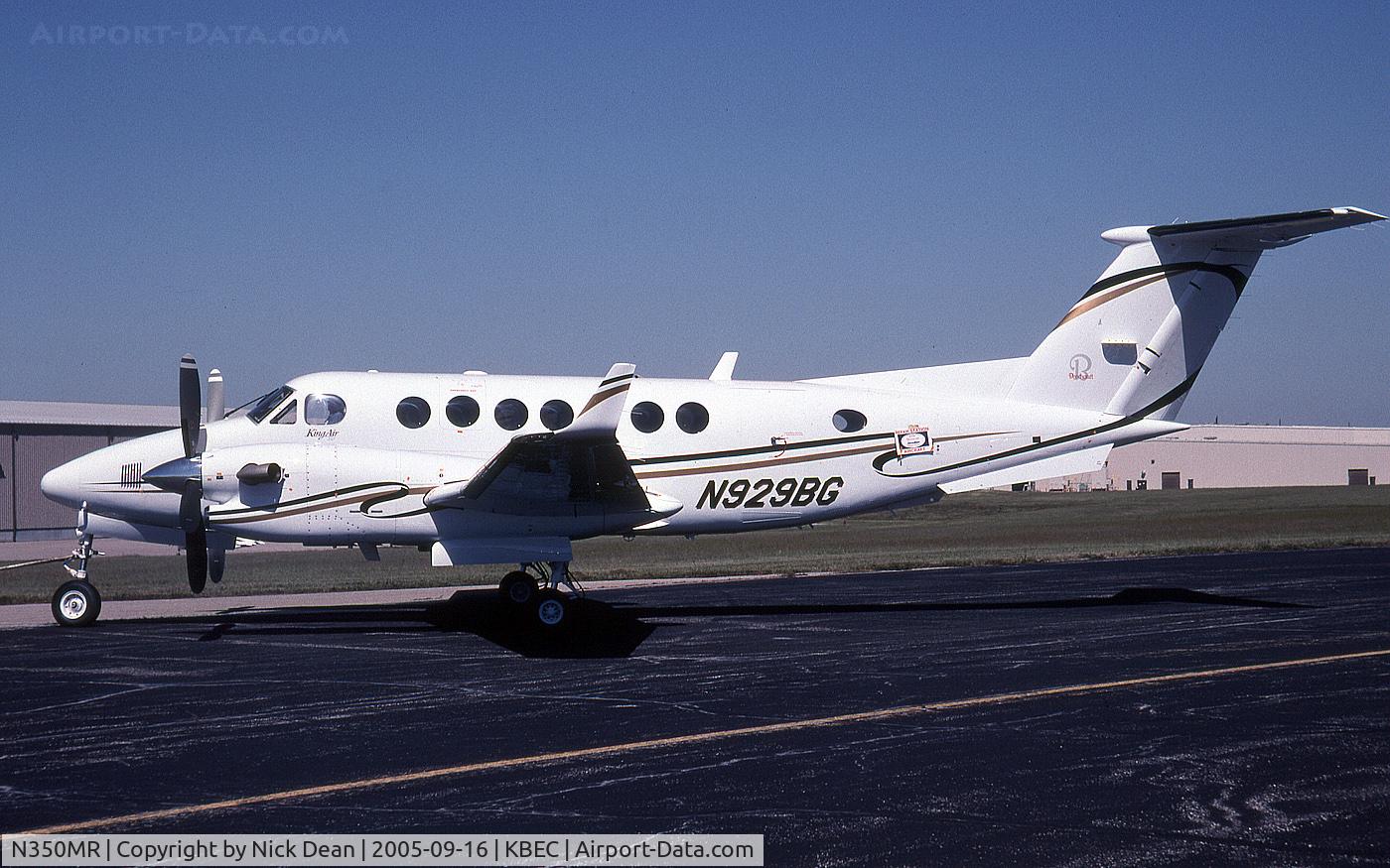 N350MR, Raytheon Aircraft Company B300 C/N FL-408, KBEC (Currently registered N350MR but seen here at Beech Field carrying N929BG)