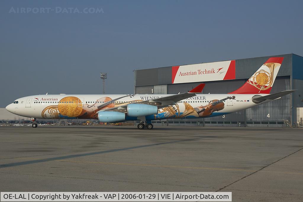 OE-LAL, 1999 Airbus A340-313 C/N 263, Austrian Airlines Airbus 340-300