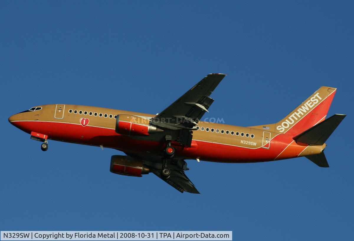 N329SW, 1988 Boeing 737-3H4 C/N 23693, Southwest 737-300