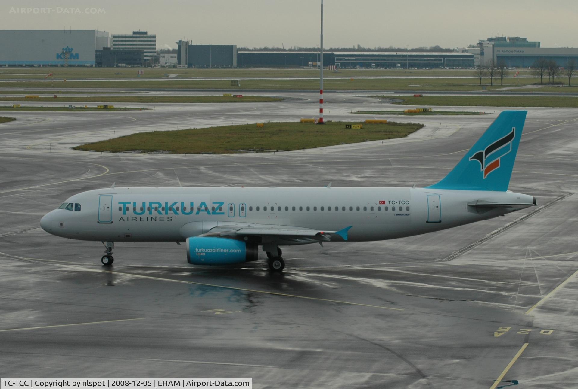 TC-TCC, 2007 Airbus A320-232 C/N 3308, Turkuaz Airlines, ex VT-INN Indigo