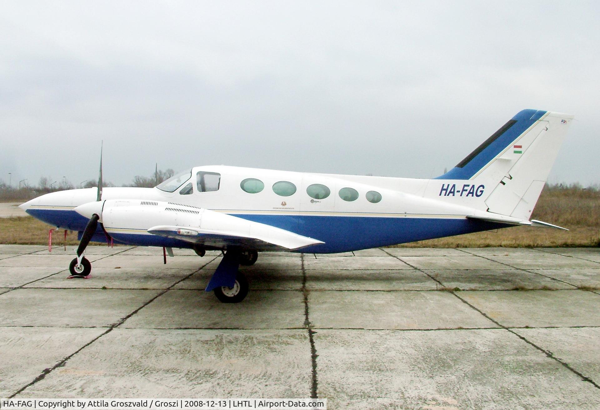 HA-FAG, 1975 Cessna 421C Golden Eagle C/N 421C-0008, Tököl airport,  LHTL Hungary