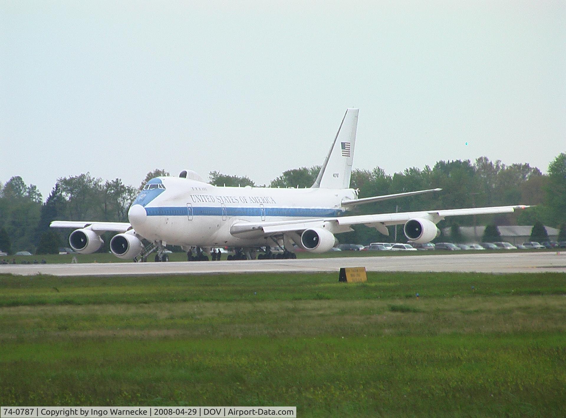 74-0787, 1974 Boeing E-4B C/N 20684, Boeing E-4B NAOC of the USAF at Dover AFB, DE