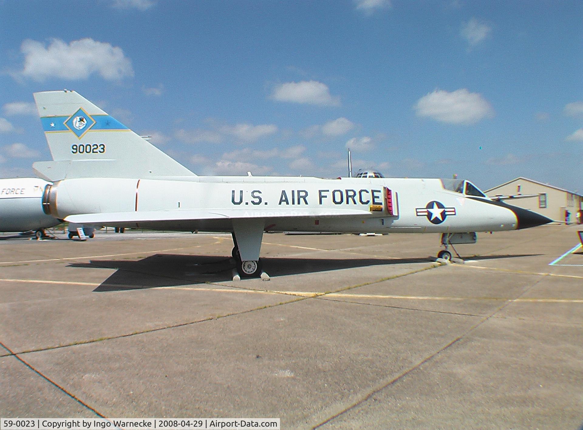 59-0023, 1959 Convair F-106A Delta Dart C/N 8-24-152, Convair F-106A Delta Dart of USAF at AMC Museum, Dover DE