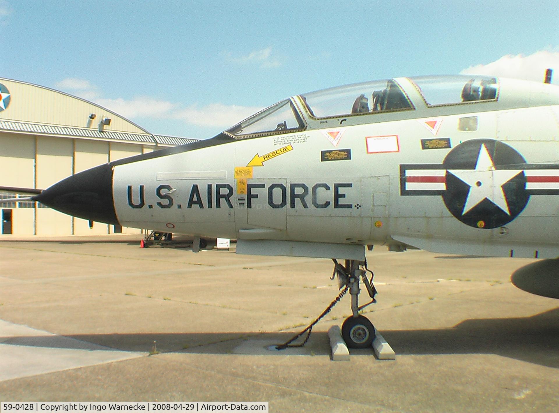 59-0428, McDonnell F-101B Voodoo C/N 752, McDonnell F-101B Voodoo of USAF at AMC Museum, Dover DE