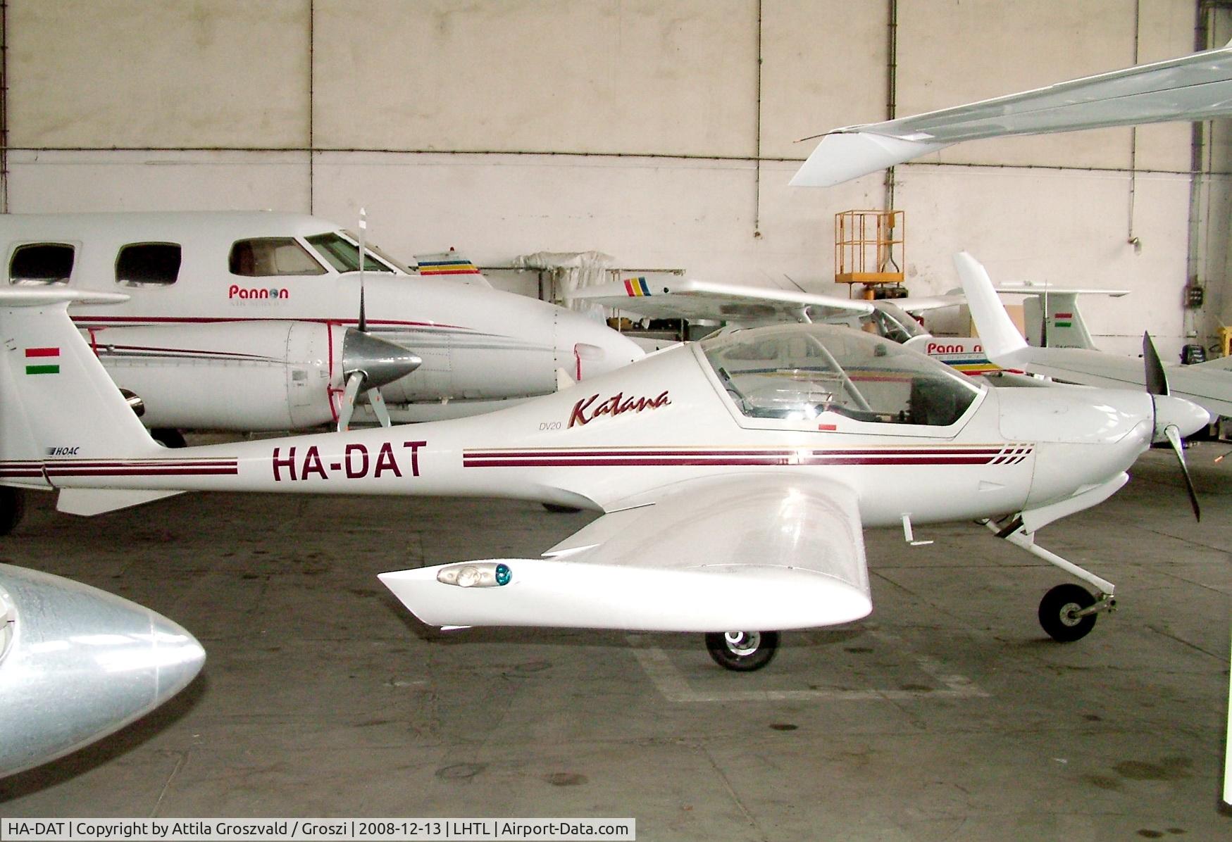 HA-DAT, 1995 HOAC DV-20 Katana C/N 20132, Tököl airport,  LHTL Hungary