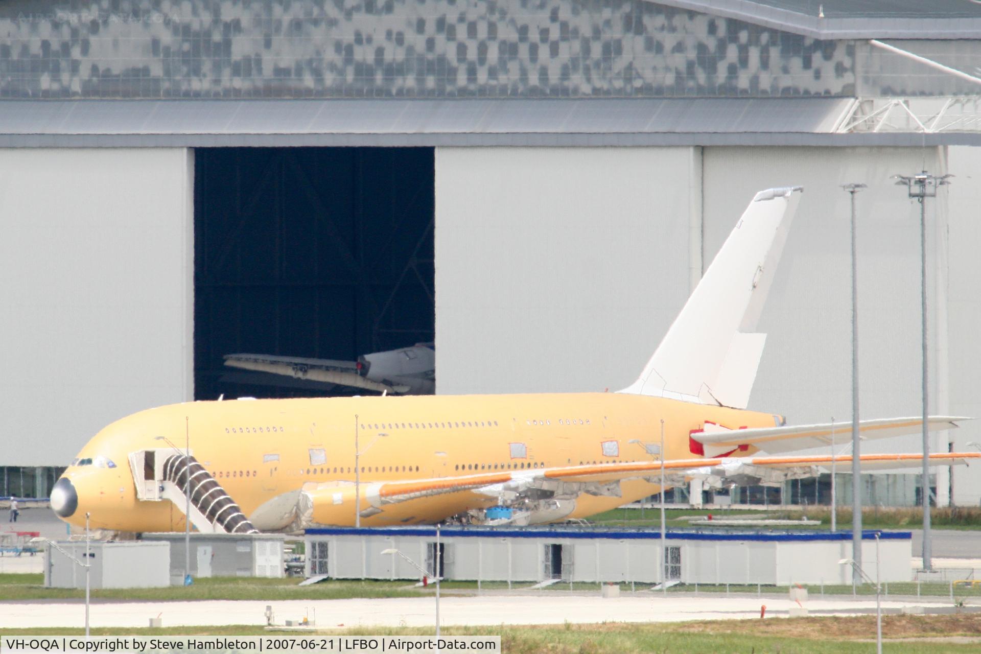 VH-OQA, 2008 Airbus A380-842 C/N 014, Shot at Toulouse in June 2007