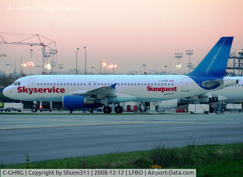 C-GHRG, 2003 Airbus A320-214 C/N 1942, Parked at Air France facility for winter lease... Basic Thomas Cook tail c/s
