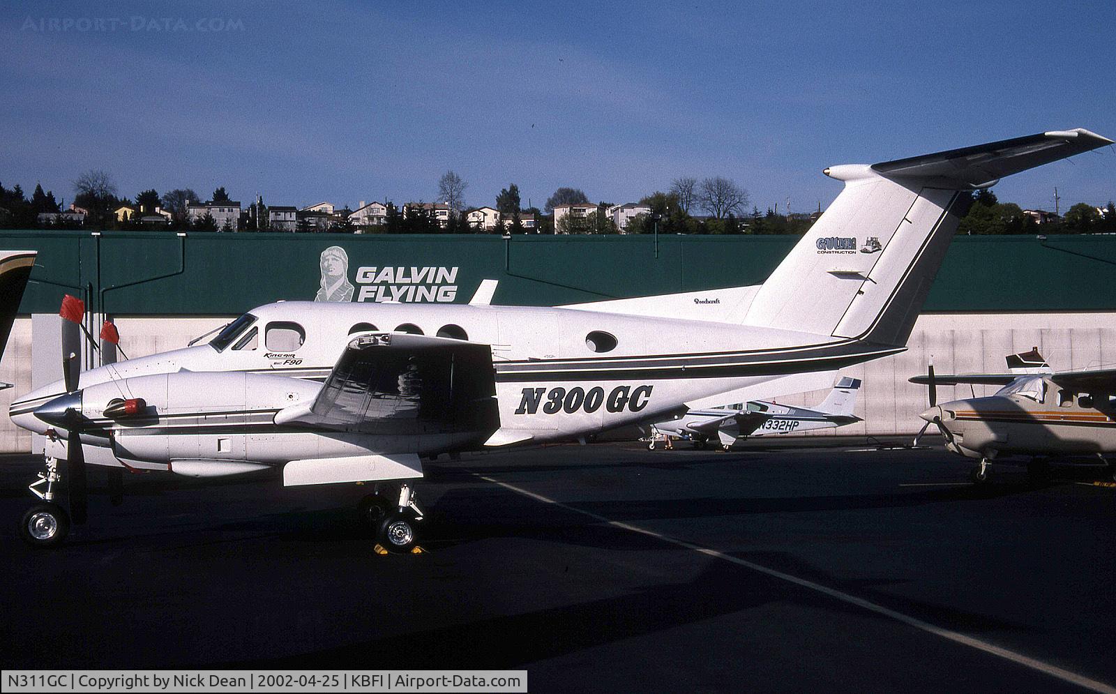 N311GC, 1980 Beech F90 King Air C/N LA-55, KBFI (Seen as N300GC and currently registered N311GC)